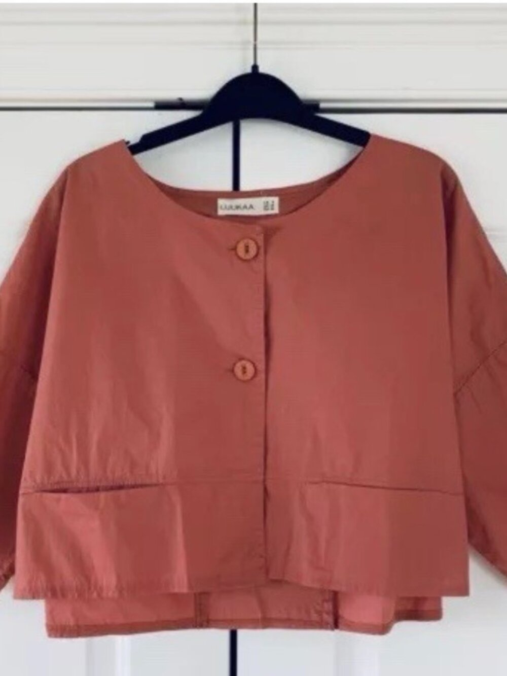 Luukaa Blouse with 2 Buttons on Front and Rear Lace Up - Can be Adjusted to fit